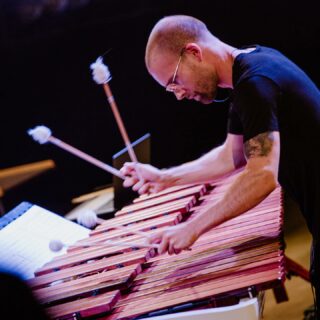 The Strobel brothers performing „Oceania“, Marc Strobel’s new composition for marimba & vibraphone including audiotape. Are you excited? Soon more… .©️Simona Bednarek...#marimba #vibraphone #adamspercussion #classicalpercussion #percussionist #multipercussion #schlagzeuger